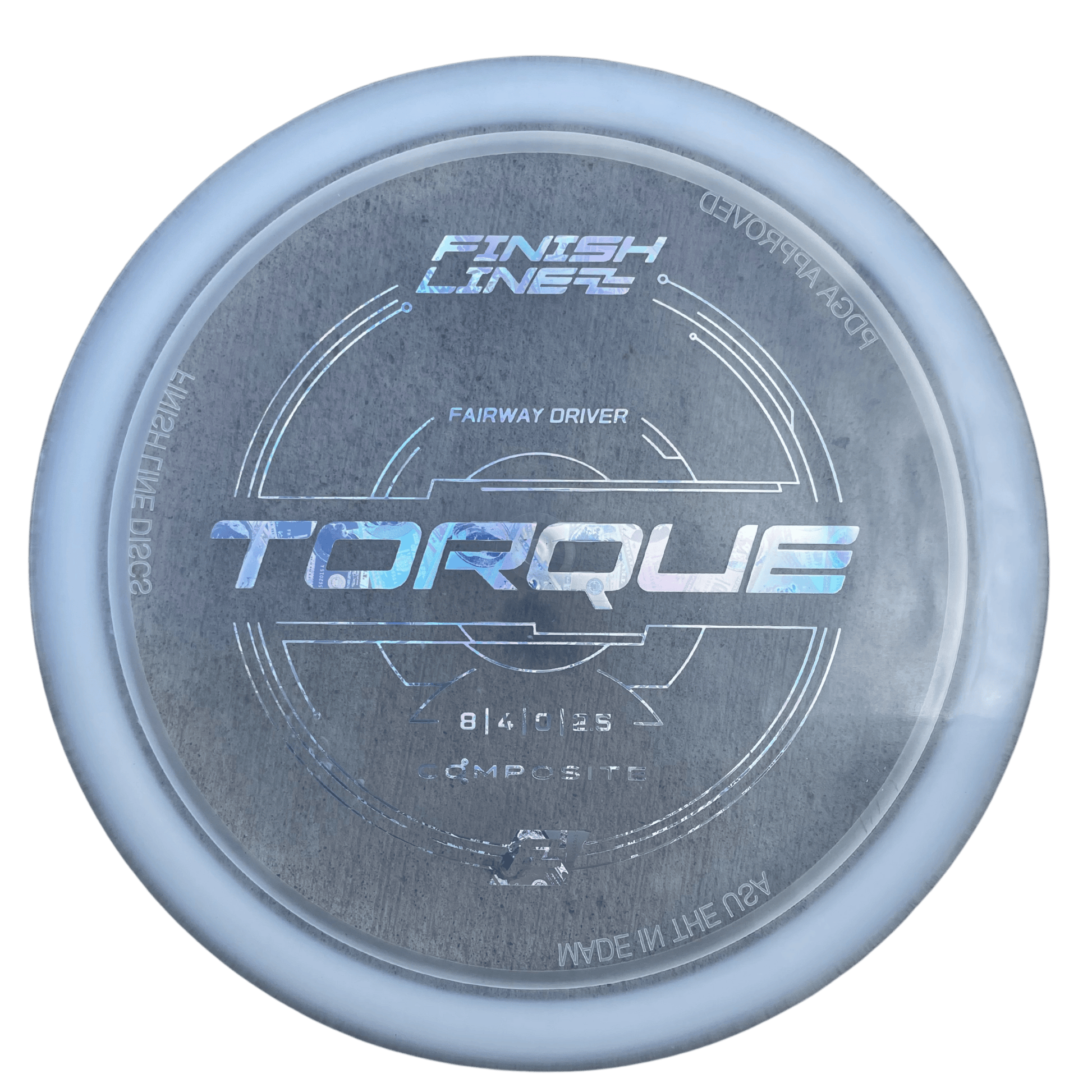 Finish Line Torque Clear Disc Golf Disc