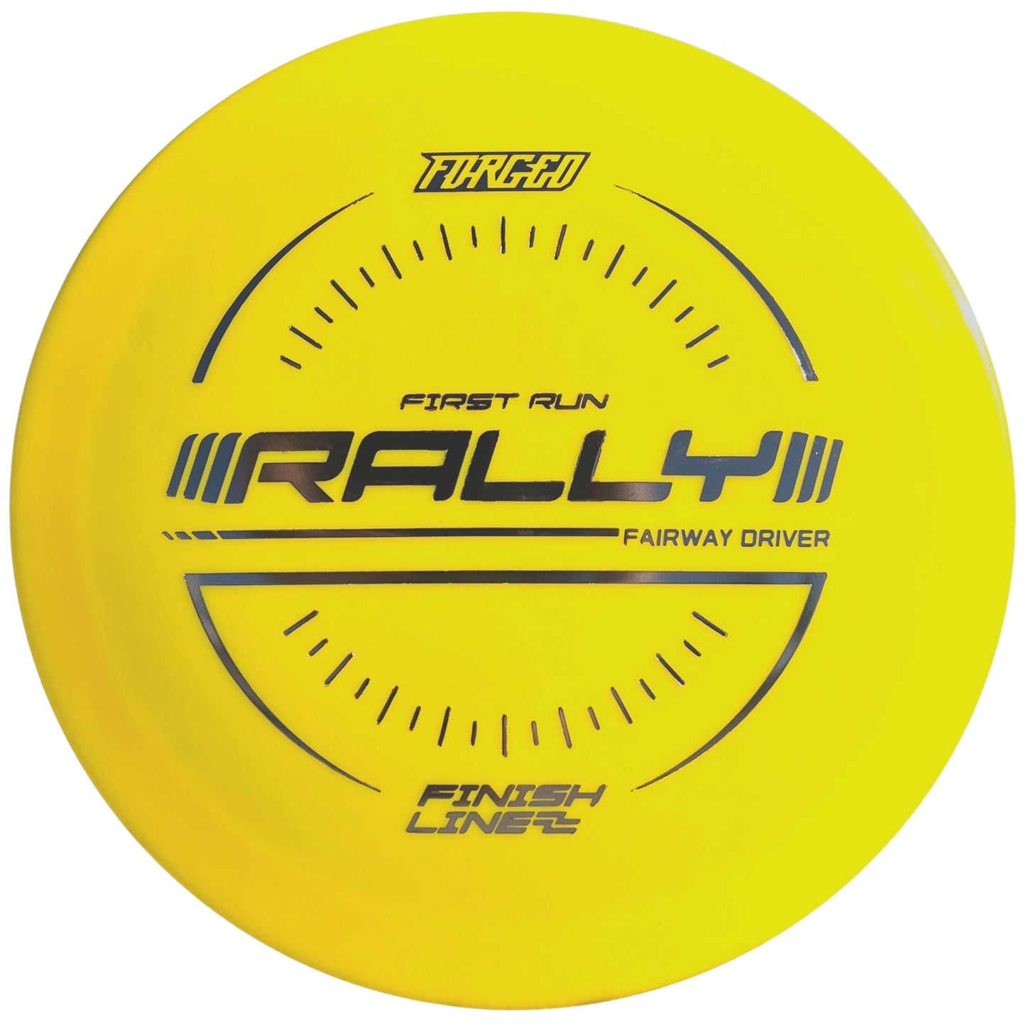 Yellow Finish Line Discs Rally fairway driver in premium Forged plastic