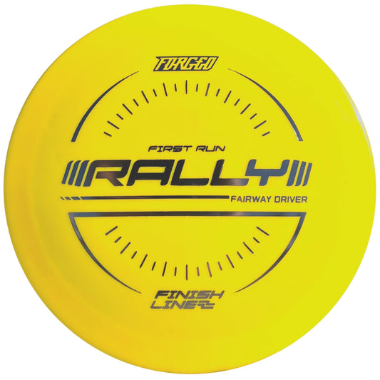 Yellow Finish Line Discs Rally fairway driver in premium Forged plastic